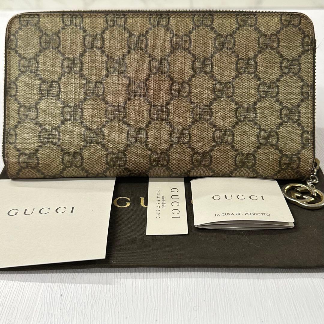 新品同様‼️ グッチ　GUCCI 財布　長財布　GGスプリーム　付属品込み