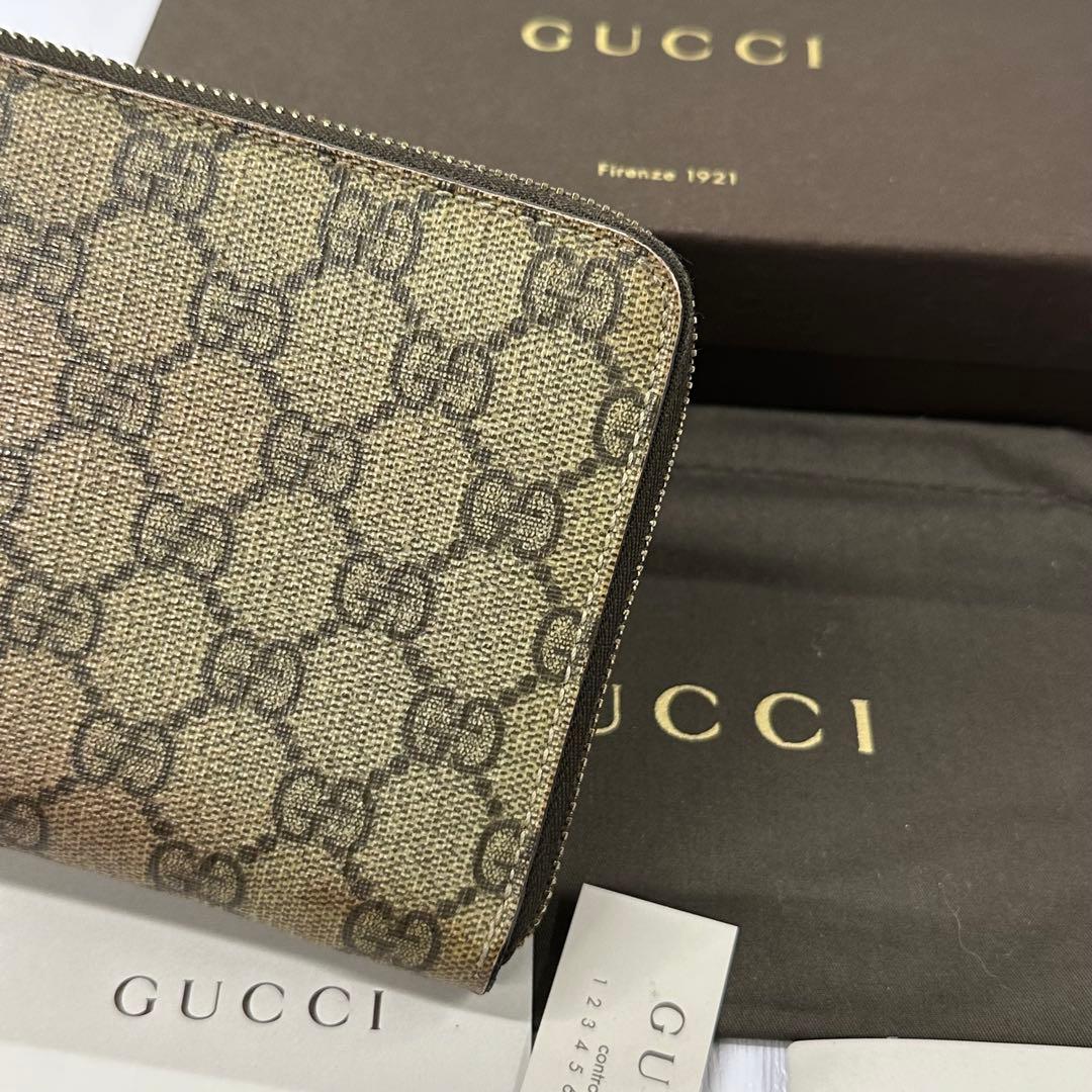 新品同様‼️ グッチ　GUCCI 財布　長財布　GGスプリーム　付属品込み
