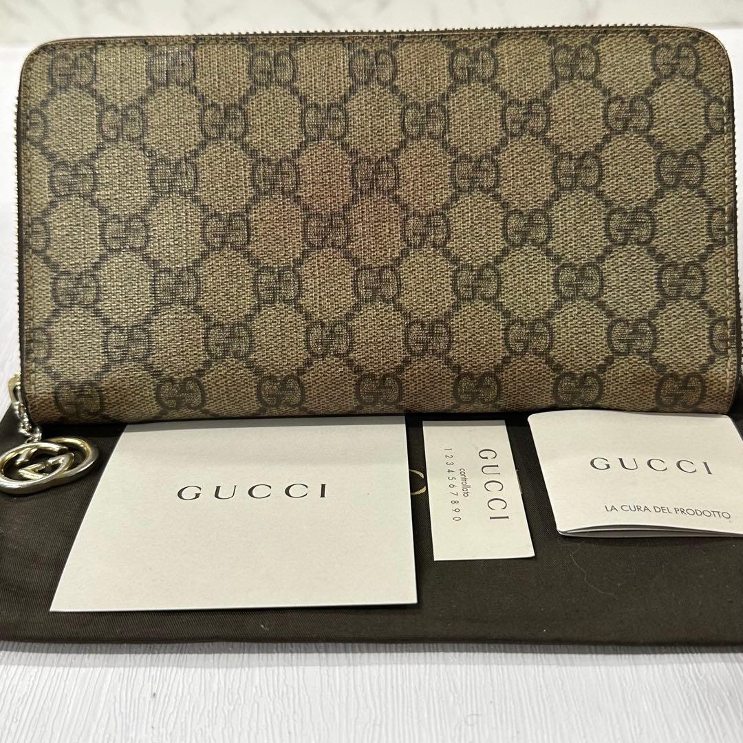 新品同様‼️ グッチ　GUCCI 財布　長財布　GGスプリーム　付属品込み