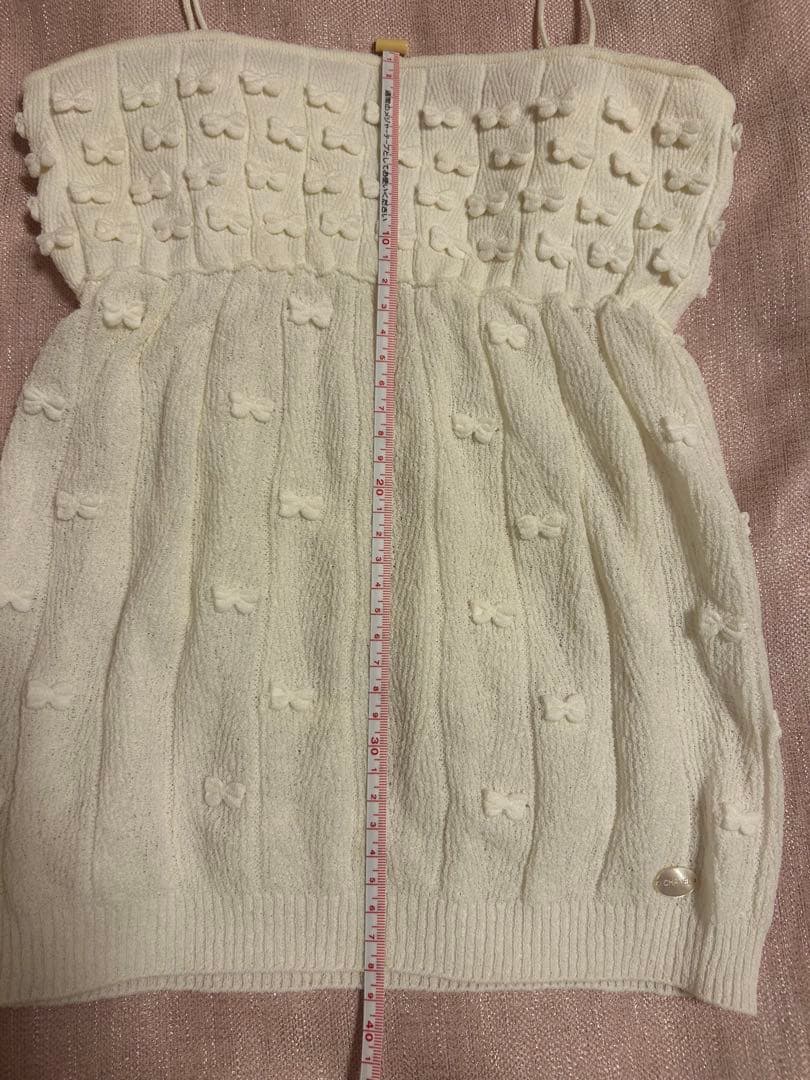 CHANEL ホワイトリボンキャミソール