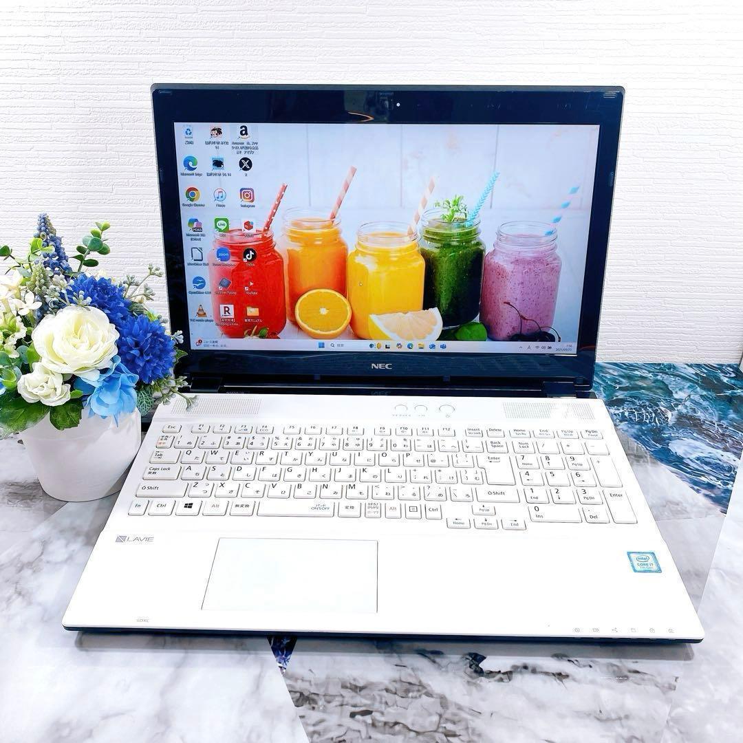 初心者にもおすすめ♪NEC✨i7✨新品SSD搭載✨オフィス付き✨ノートパソコン