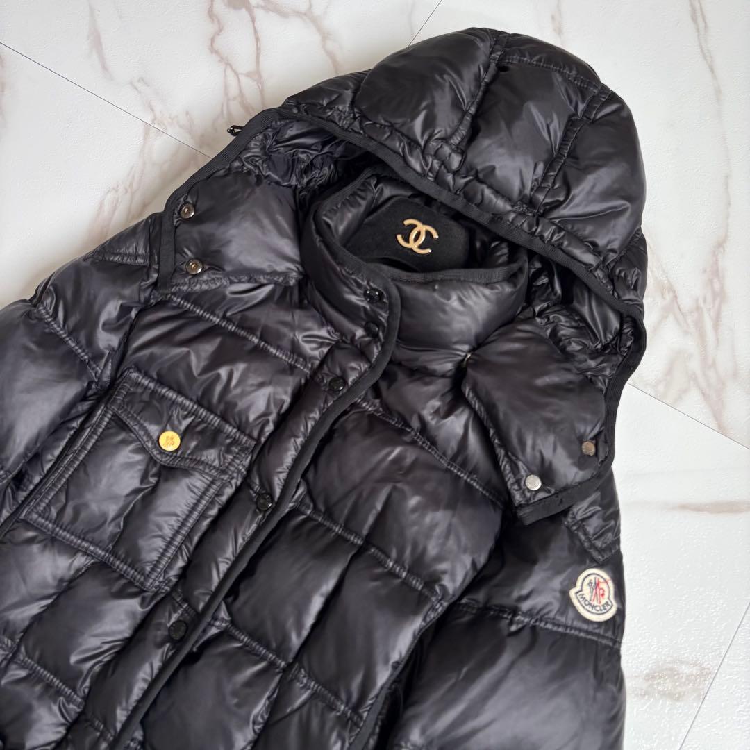 美品◆即完売品 MONCLER モンクレール エルミンヌ ダウンコート S 黒