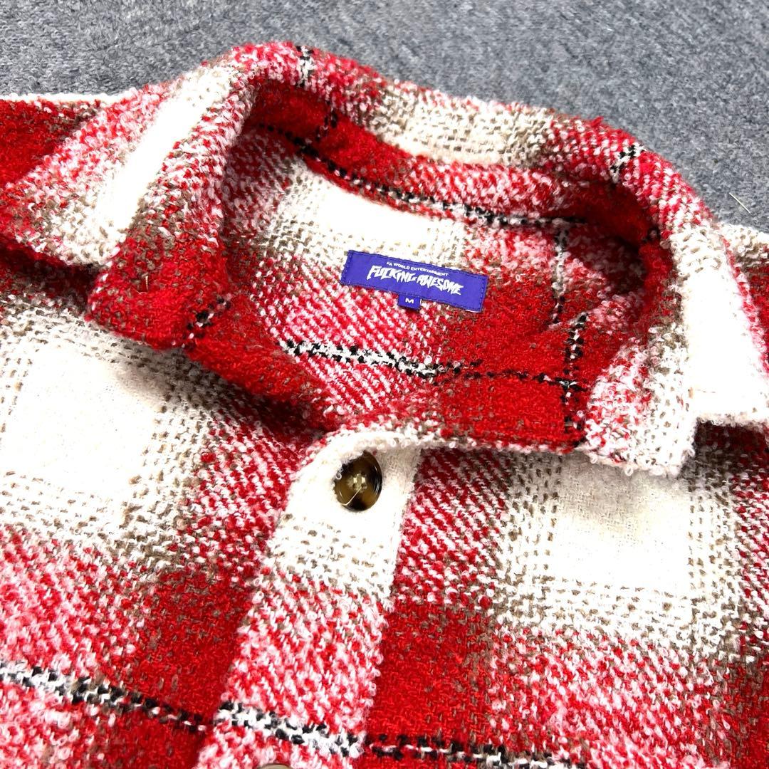 値下❣️ファッキンオーサム heavy flannelOver shirt red
