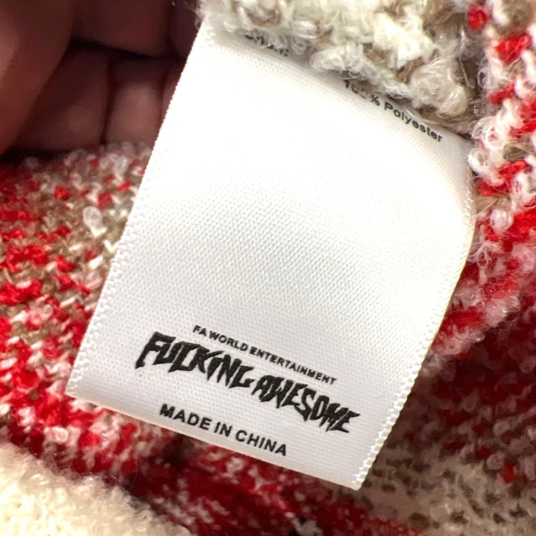 値下❣️ファッキンオーサム heavy flannelOver shirt red