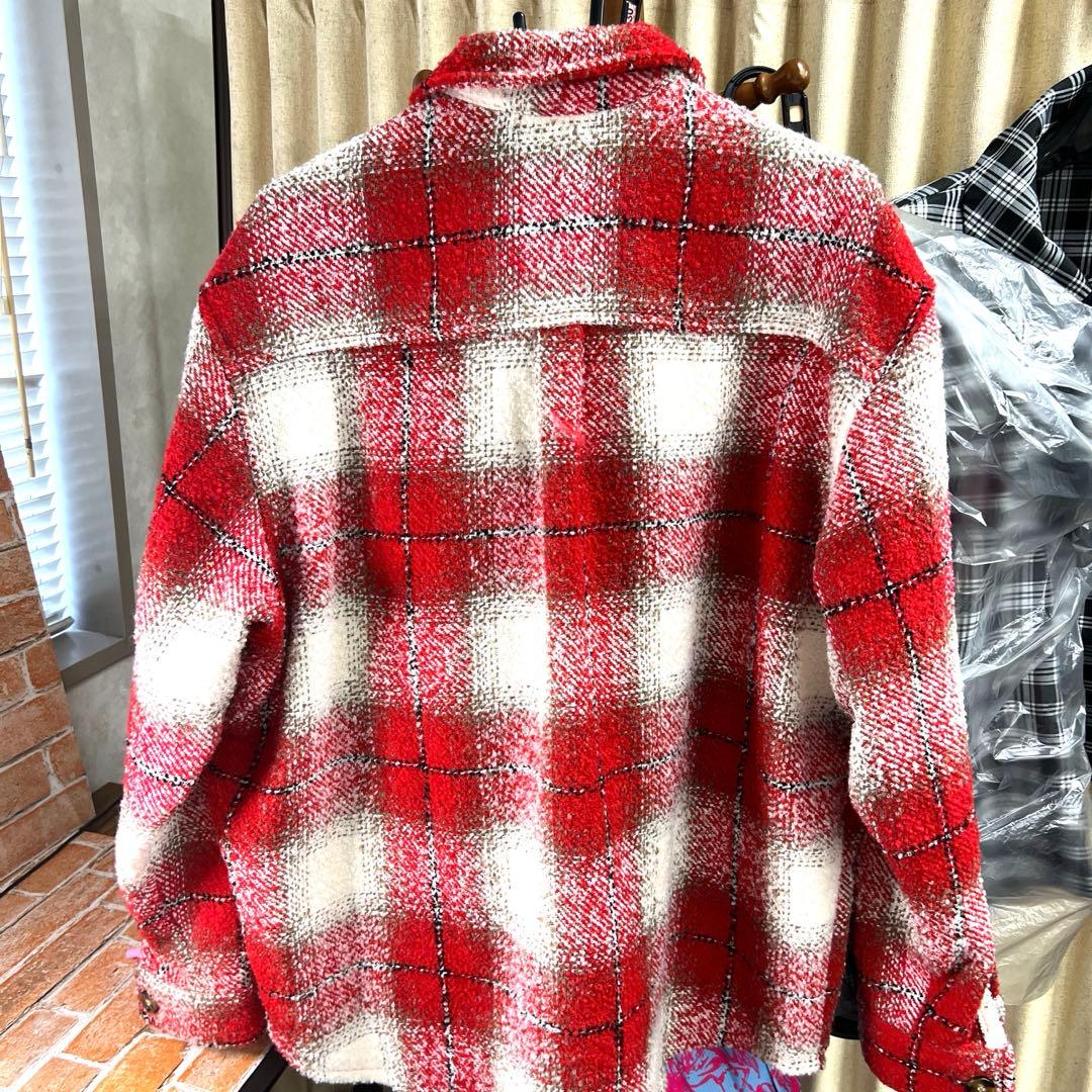 値下❣️ファッキンオーサム heavy flannelOver shirt red