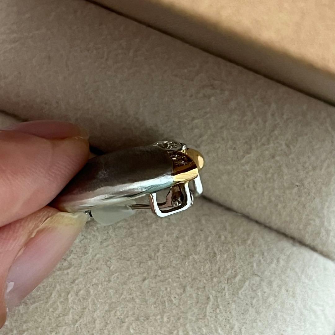 pt900/k18 ダイヤモンド　ブローチ 兼トップ
