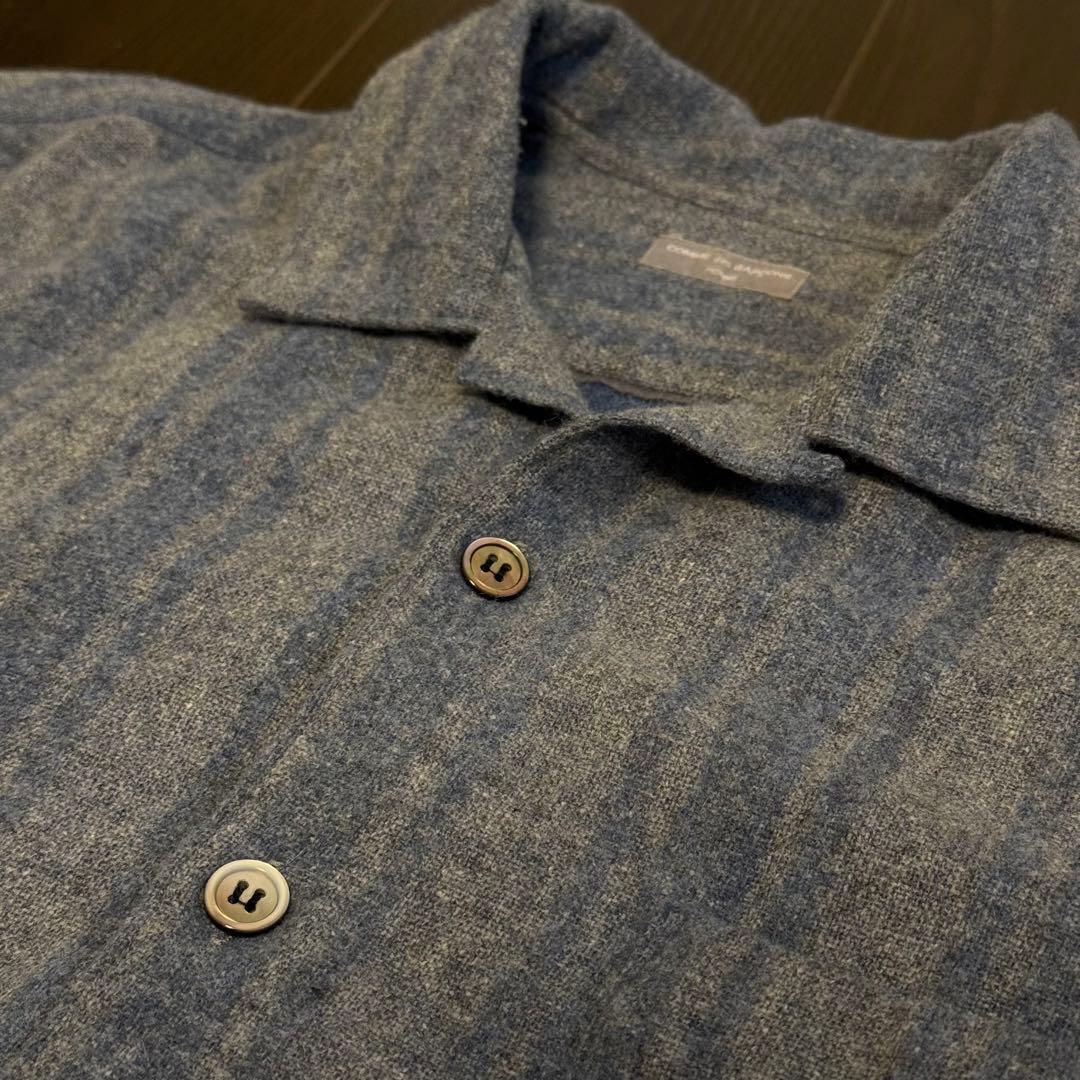 嬉*檎様 COMME des GARÇONS HOMME 開襟 ストライプシャツ