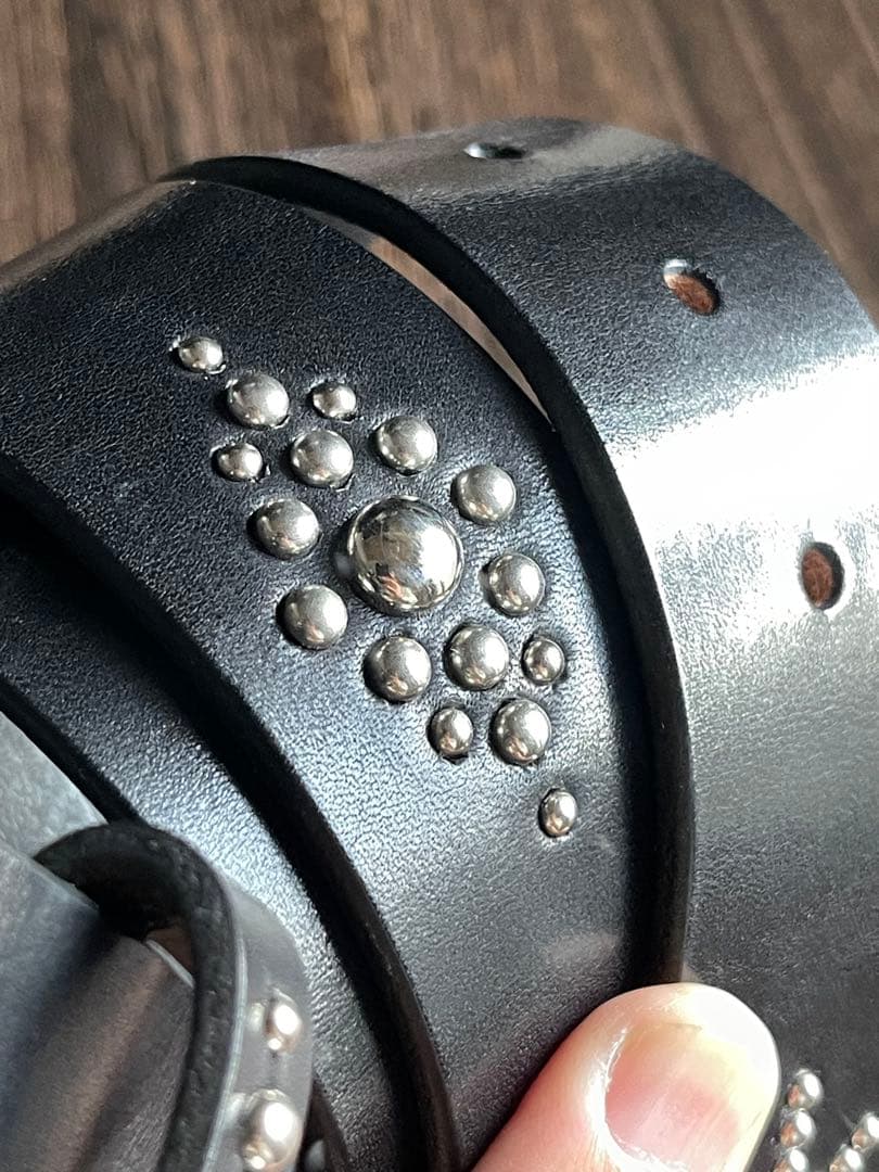 ディッキーズ874専用スタッズベルト　昭南ベンズ　シルバー　HTC CALEE