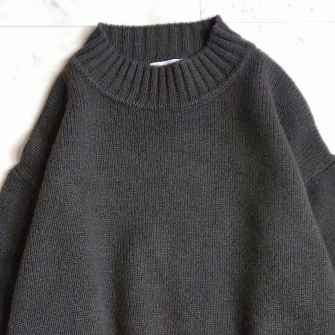 美品♪ ジプソフィア カシミヤ ウール ニット フリーサイズ ダークグレー系