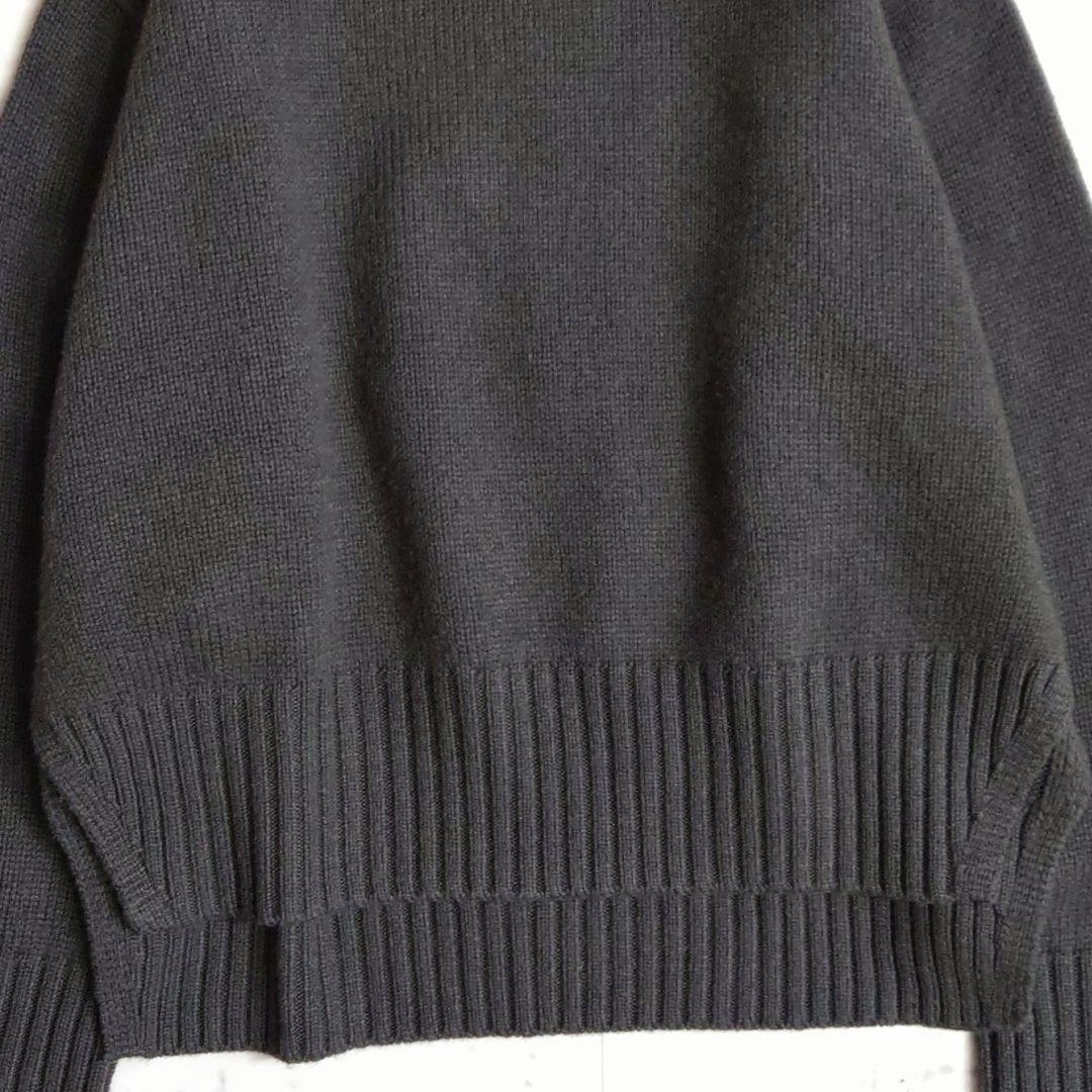 美品♪ ジプソフィア カシミヤ ウール ニット フリーサイズ ダークグレー系