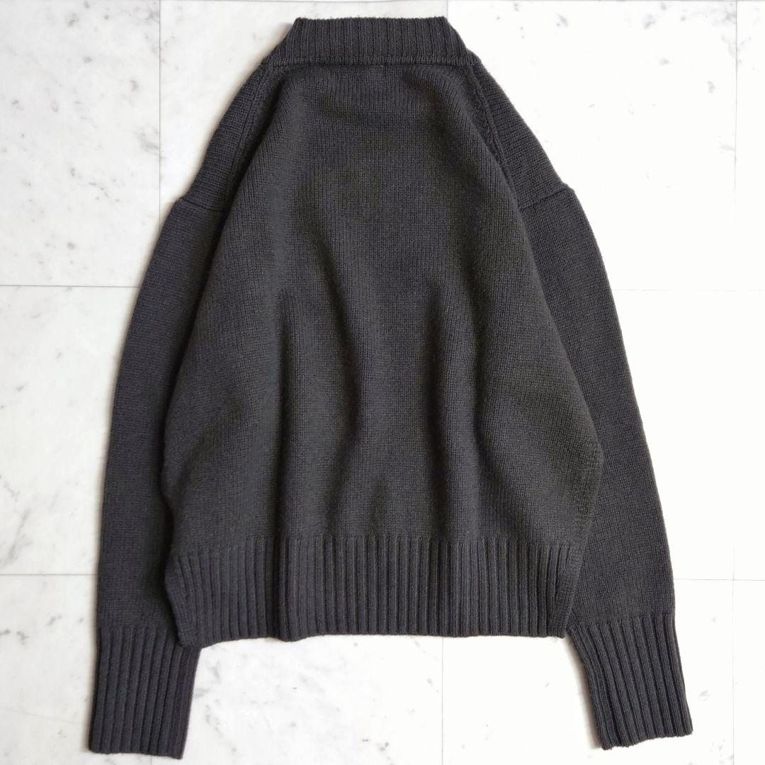 美品♪ ジプソフィア カシミヤ ウール ニット フリーサイズ ダークグレー系