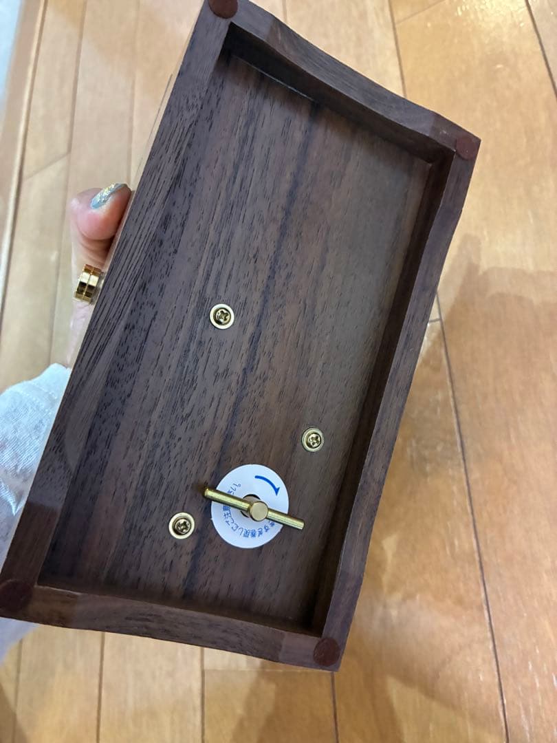 期間限定お値下げハナミズキ オルゴール 木製 ガラス蓋付き