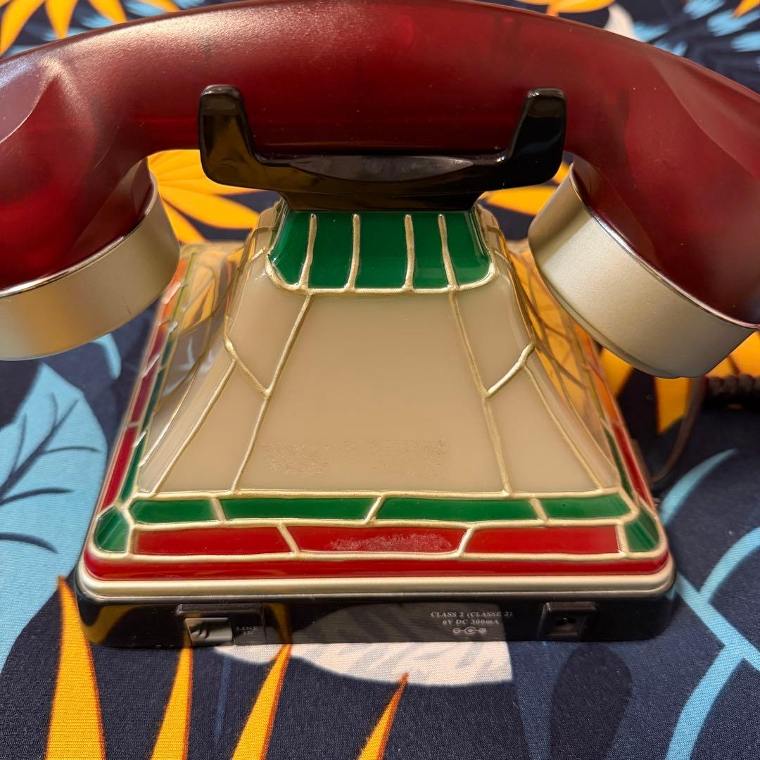 コカコーラ 電話機 ステンドグラス調 コーラ アメリカ アンティーク ビンテージ