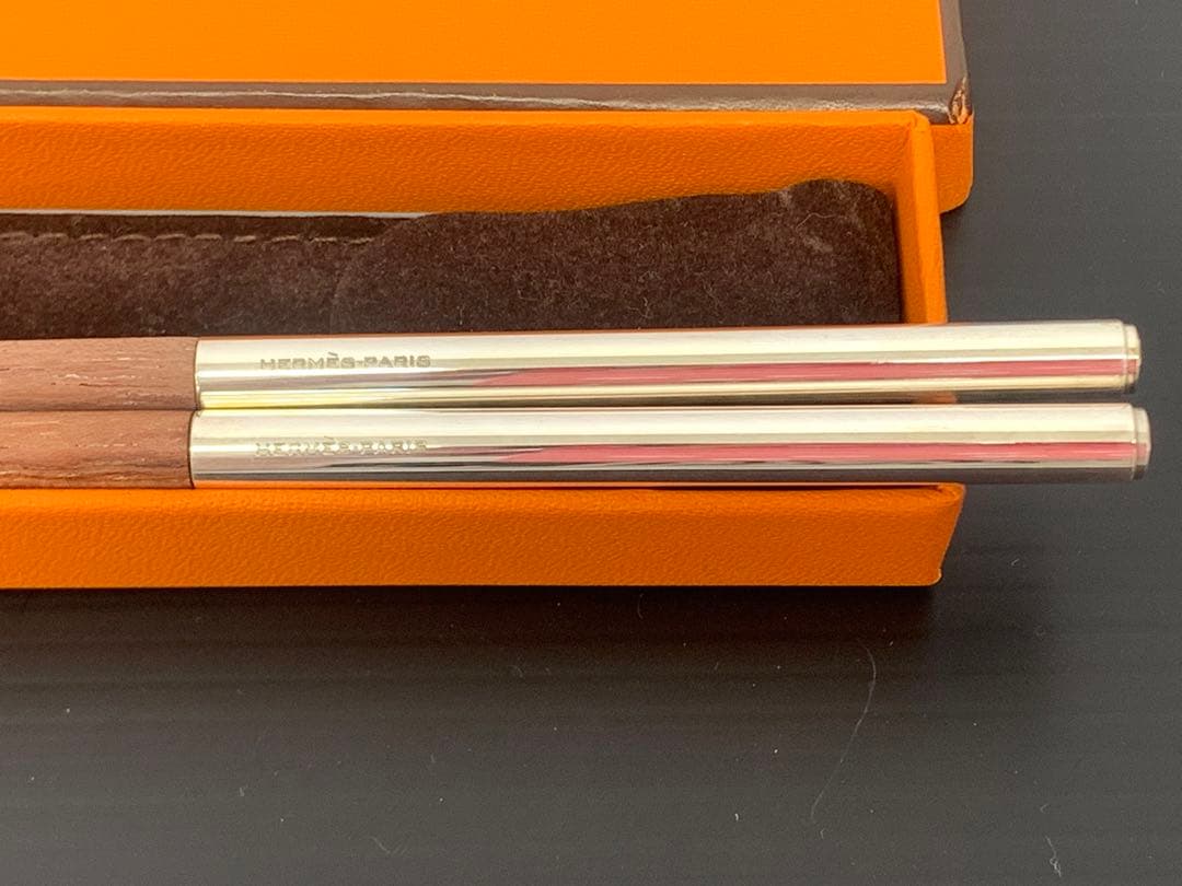 HERMES エルメス お箸 チョップスティック カトラリー Hロゴ