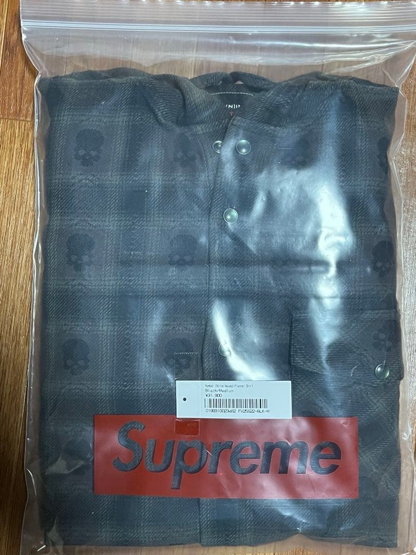新品Supremeナンバーナイン Hooded Flannel Shirt