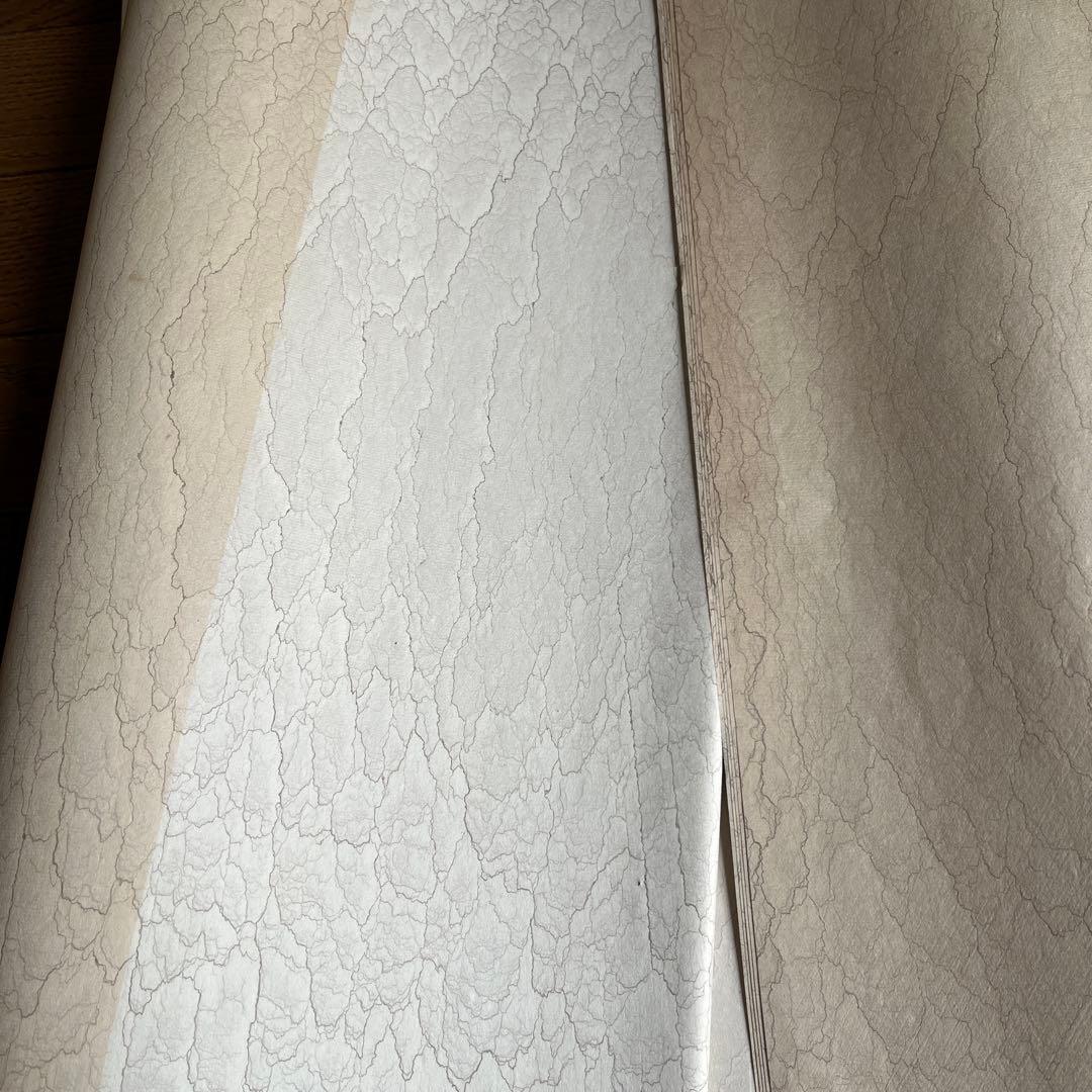 書道用紙聯落（1.75×7.5）金銀砂子振り41枚、玉紅50枚、おまけ水紋箋5枚