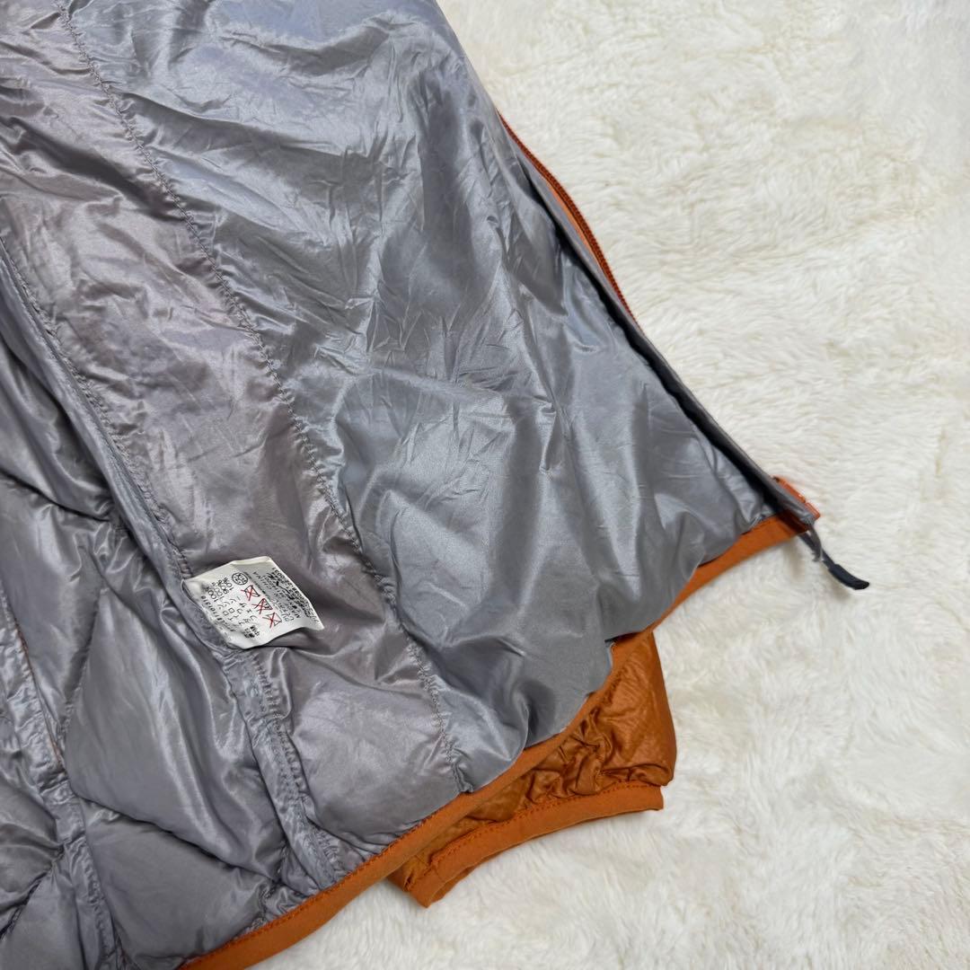美品モンベル800FPライトアルパインダウンパーカM橙ダイヤキルティング