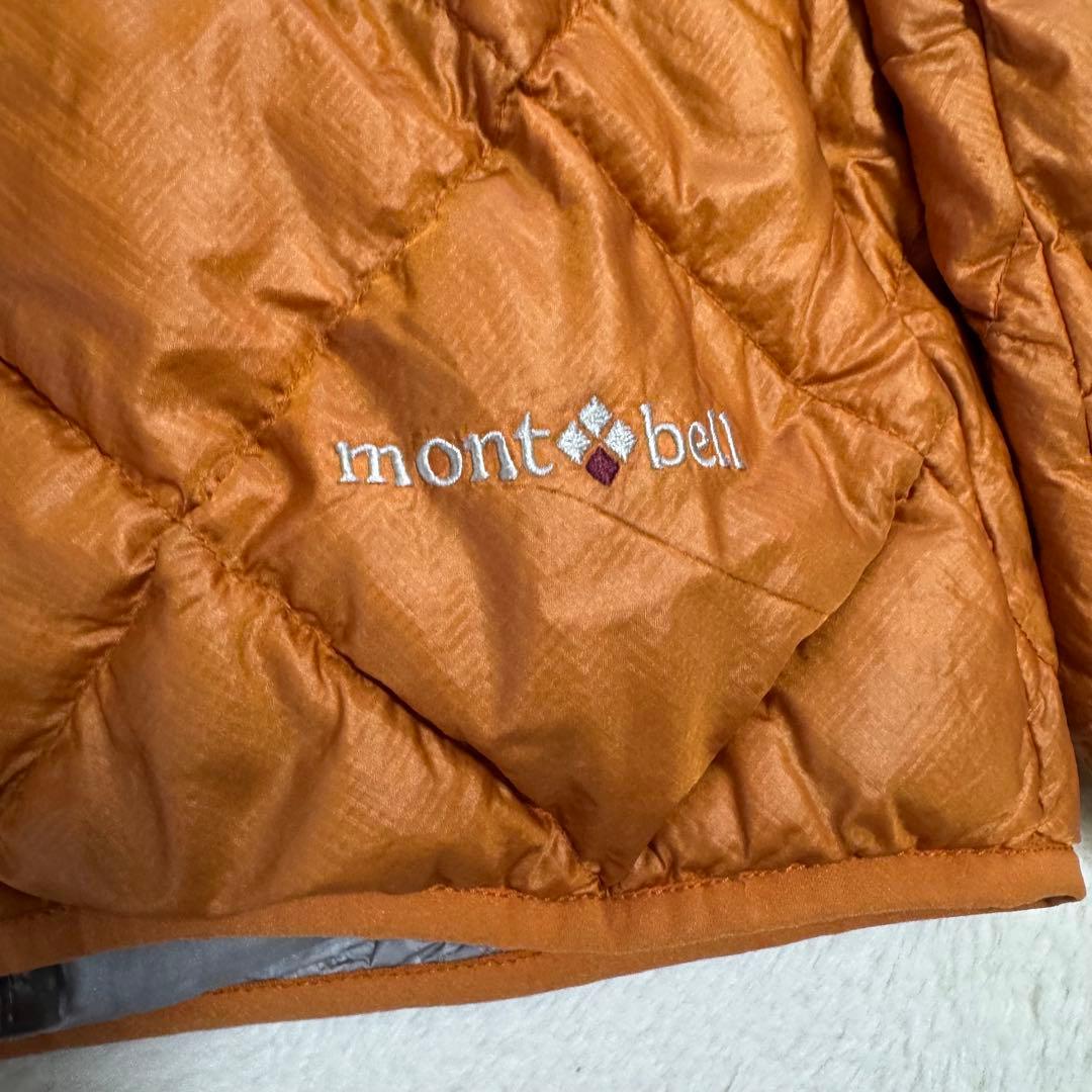 美品モンベル800FPライトアルパインダウンパーカM橙ダイヤキルティング