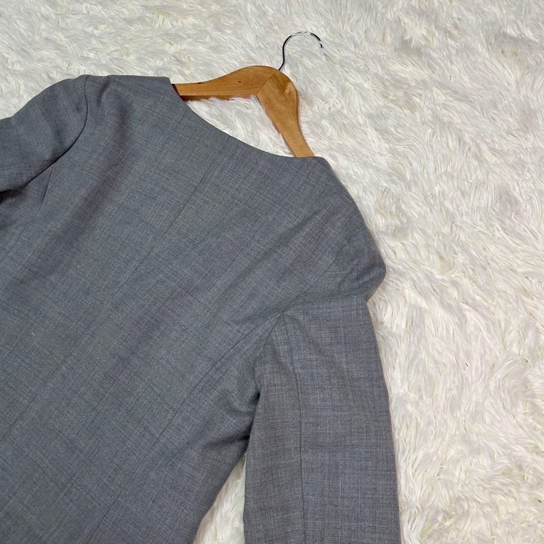 ナチュラルビューティーベーシック　ノーカラー　スーツ　セットアップ　洗えるスーツ