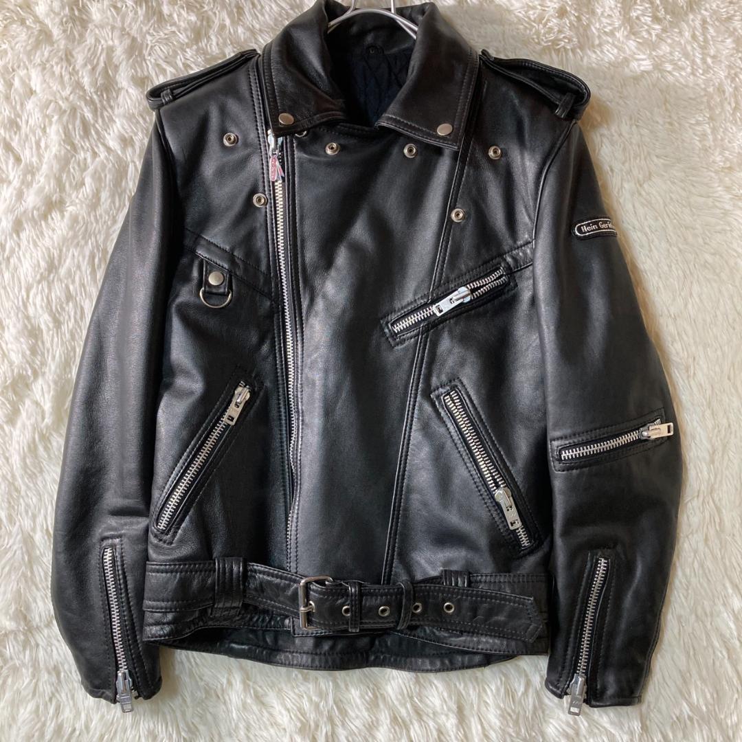 美品 90s Hein Gericke Dカン レザー ダブルライダース L