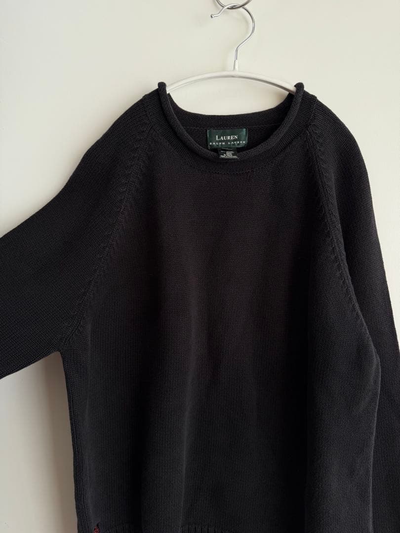 90s Ralph Lauren ロールネック コットンニット hooked