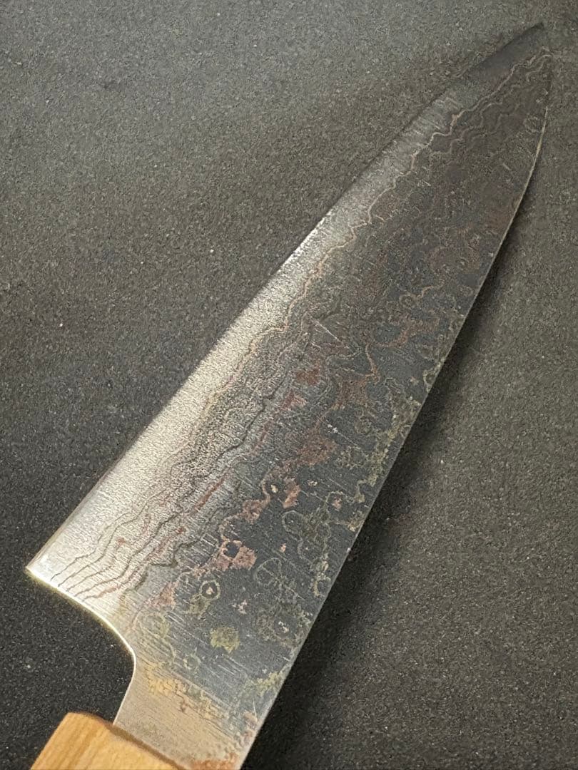 佐治武士 VG10 有色ダマスカス　ペティナイフ 130mm