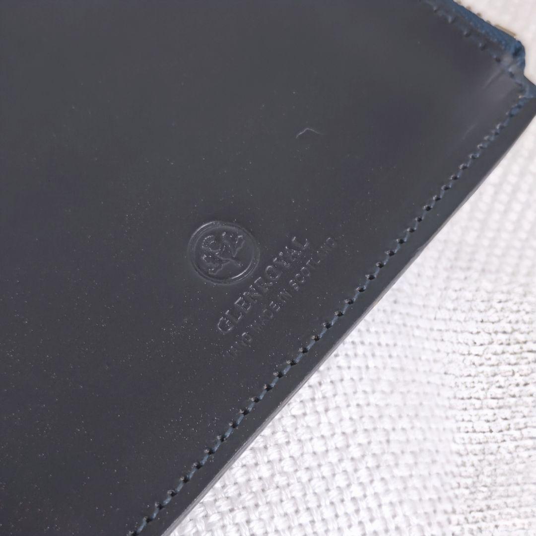 グレンロイヤルGLENブライドルレザージップミニパース財布ウォレット紺