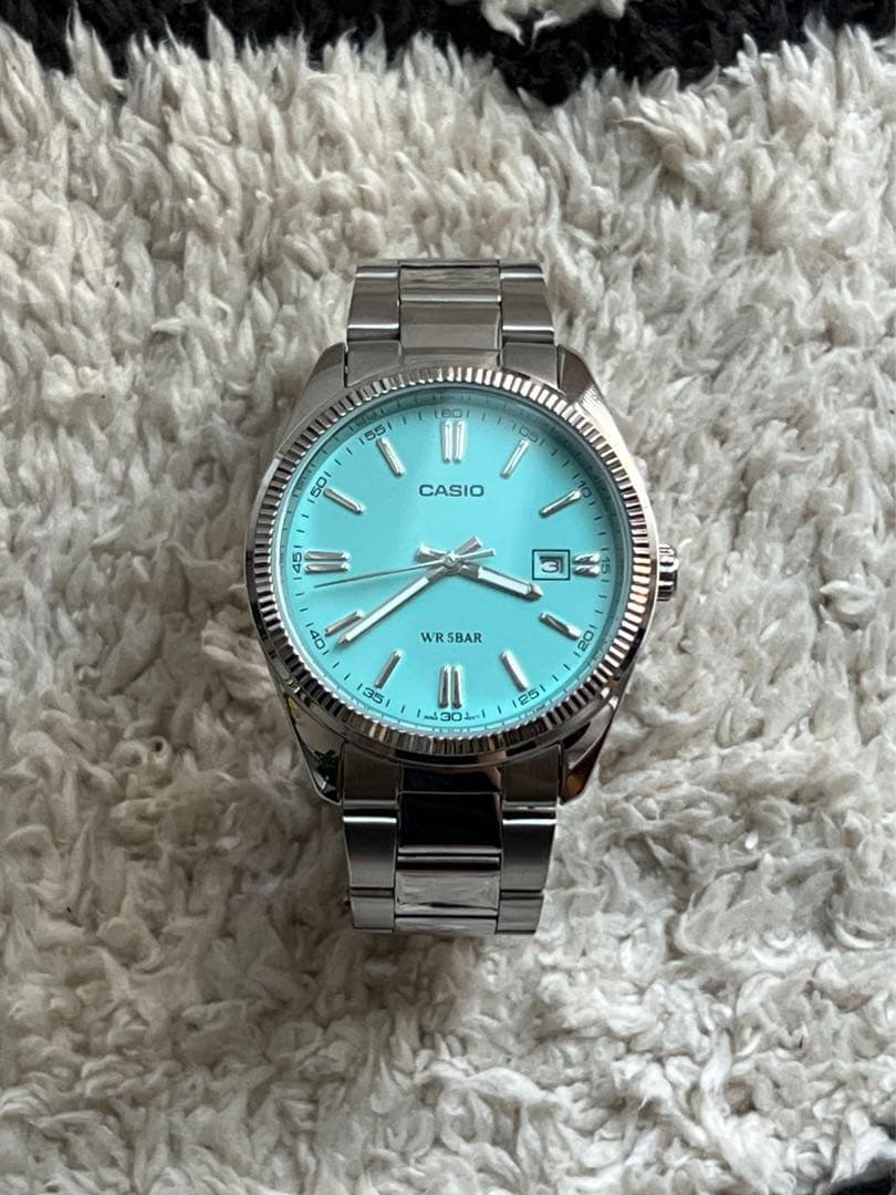 casio 腕時計 ティファニーブルーMTP-1302D-2A2JF