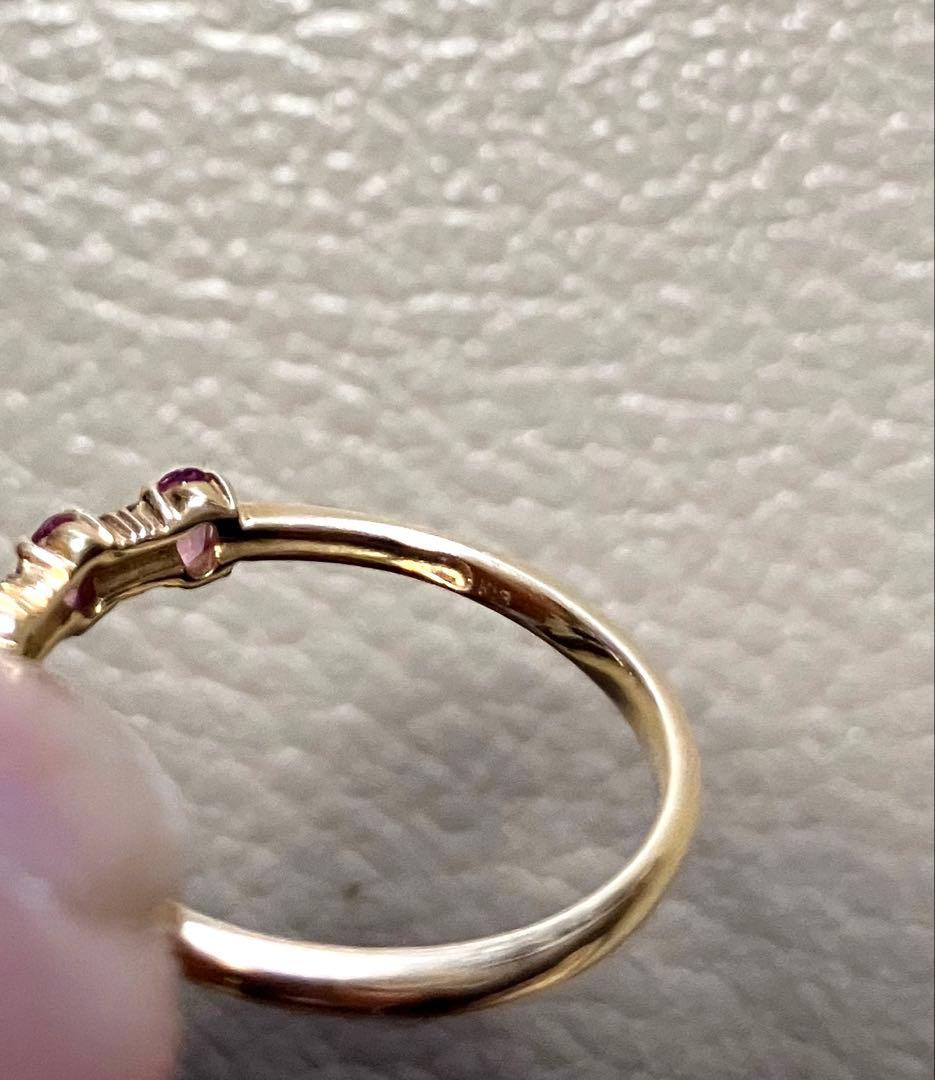 K18 エステール（BLOOM）ピンクトルマリンリング（11号）