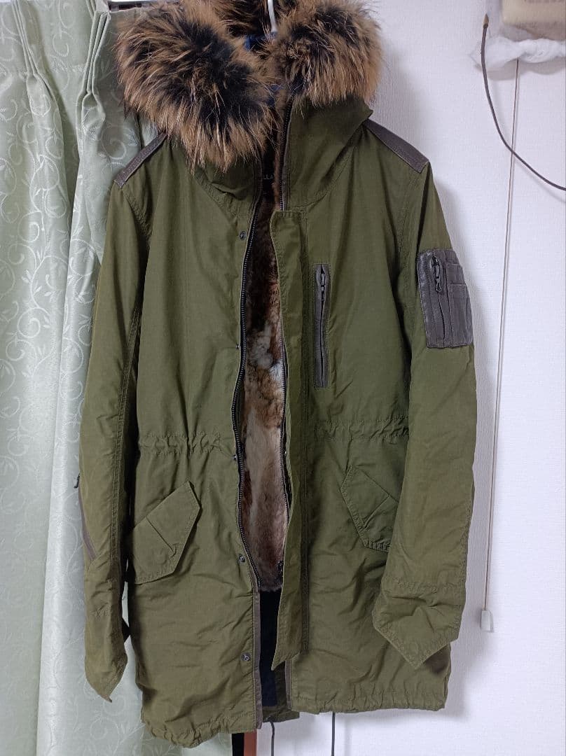 SHELLAC M51 モッズコート44カーキ /レザーライダース5351