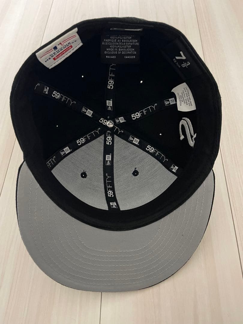 シュプリーム　ニューエラ　ホワイトソックス　ブラック　7 3/8 黒