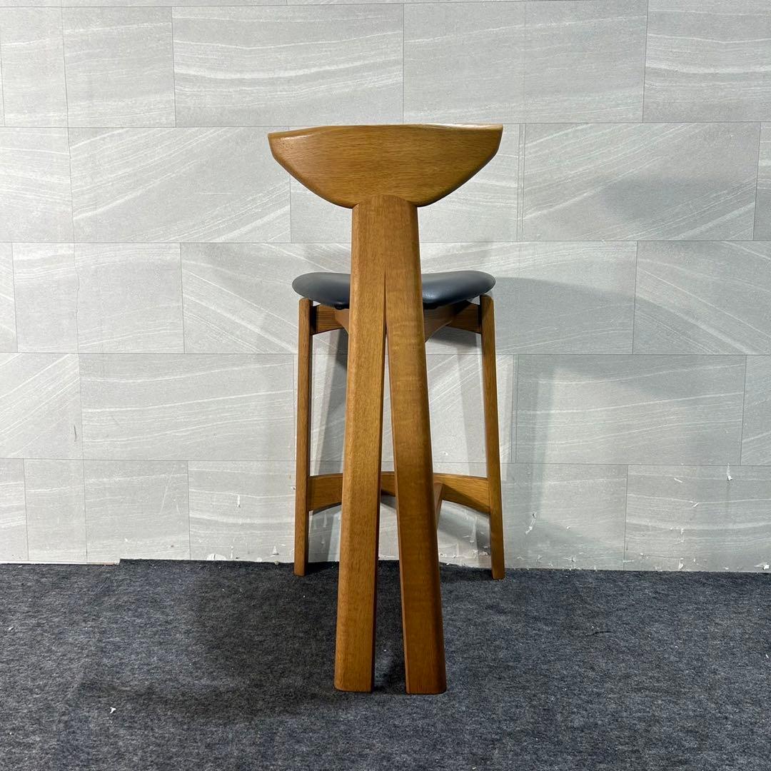 白川家具 カウンターチェア ハイタイプ 無垢材 S-076 おしゃれ d3060