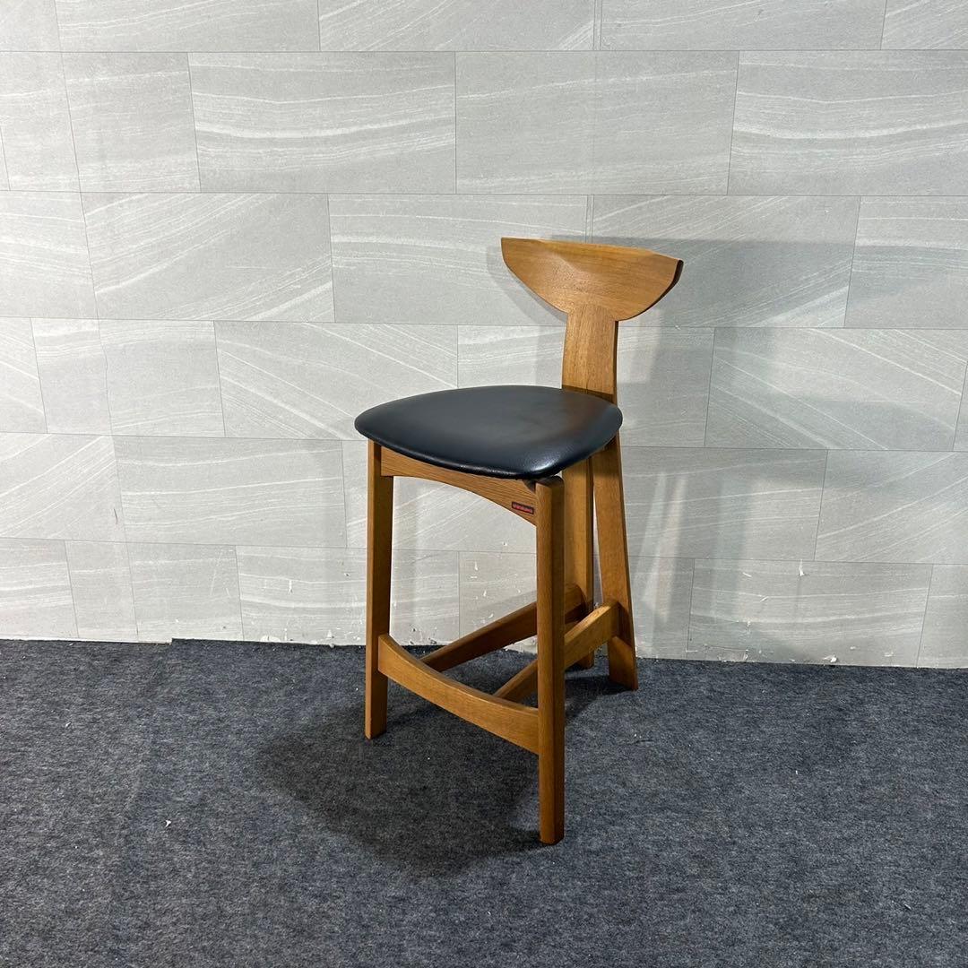 白川家具 カウンターチェア ハイタイプ 無垢材 S-076 おしゃれ d3060