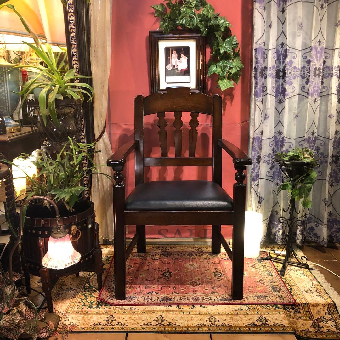 Daichi L１　80’sヴィンテージ ブナ無垢アンティークアームチェア