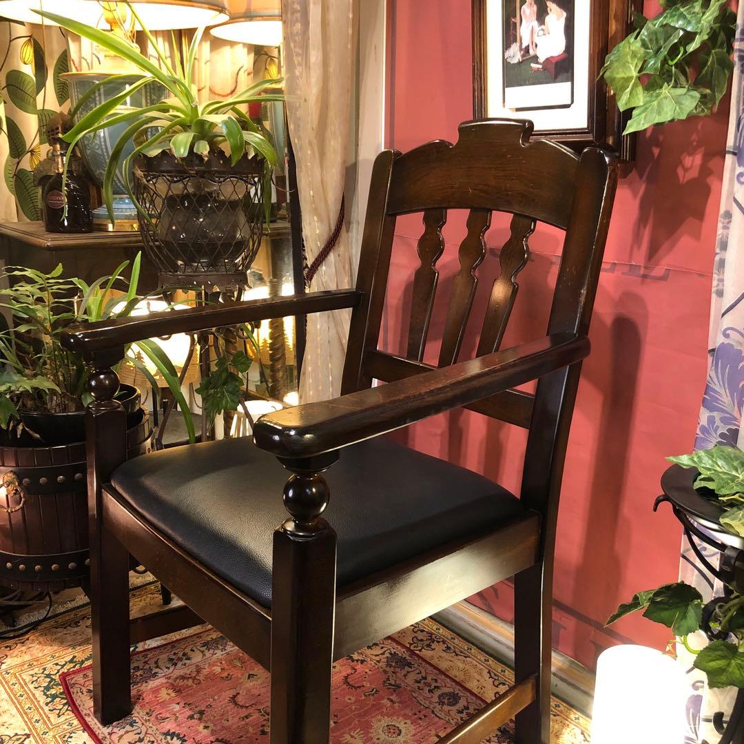 Daichi L１　80’sヴィンテージ ブナ無垢アンティークアームチェア