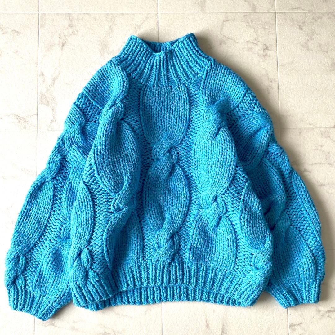 美品.定価2.8万☆ウィムガゼット ハンドケーブルニット ゆったり