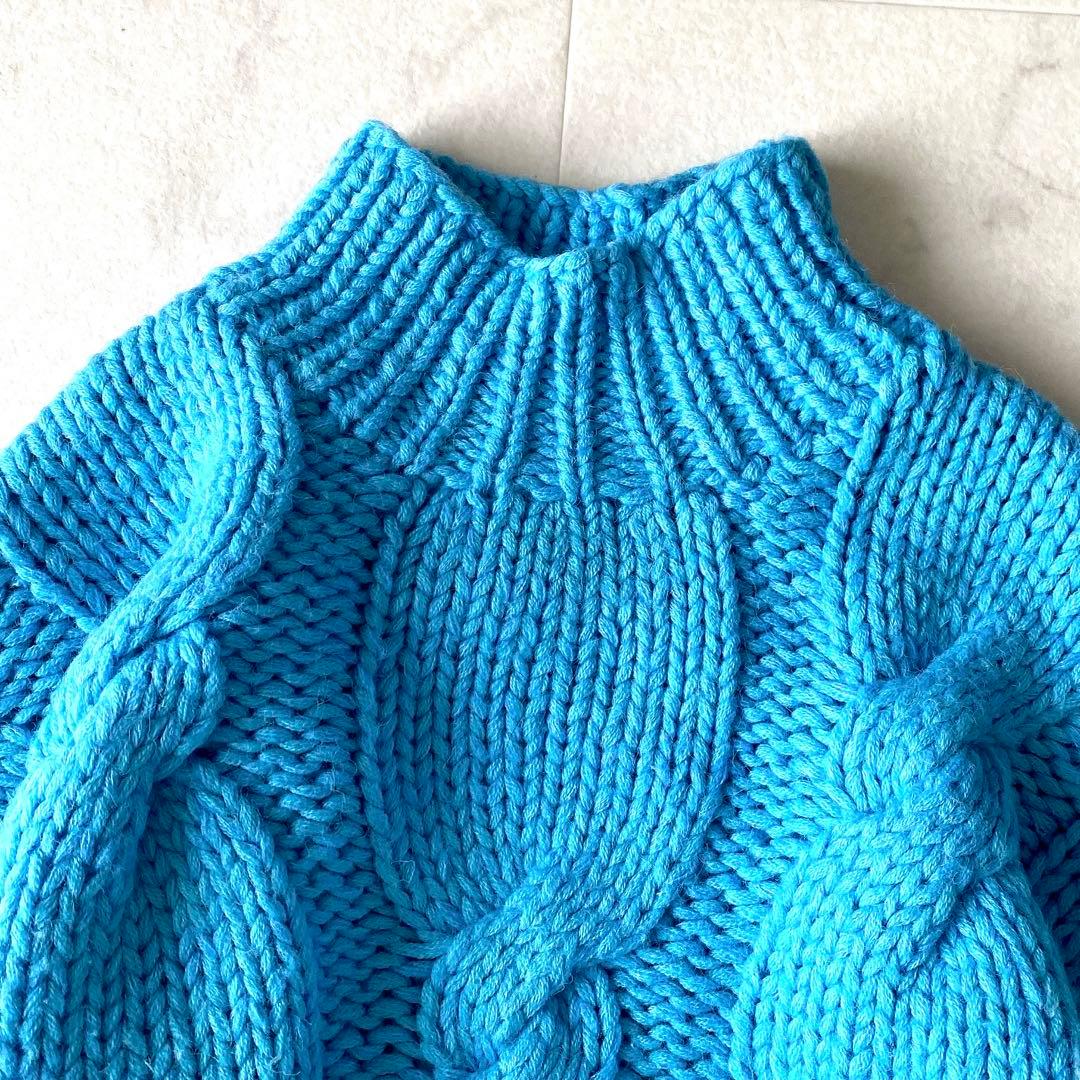 美品.定価2.8万☆ウィムガゼット ハンドケーブルニット ゆったり