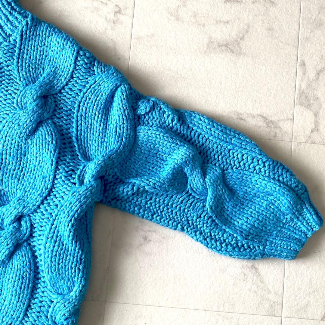 美品.定価2.8万☆ウィムガゼット ハンドケーブルニット ゆったり