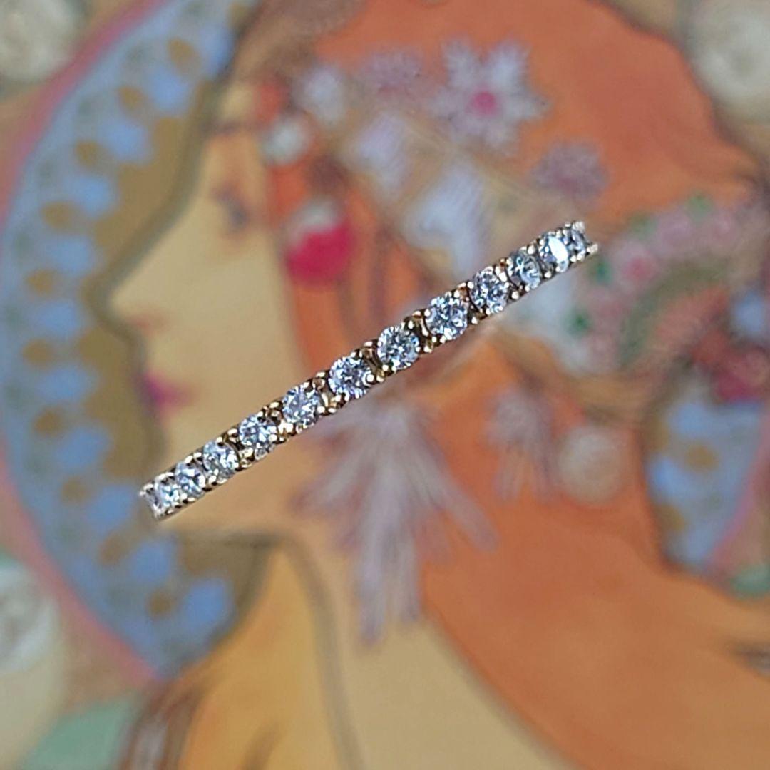 ヴァンドーム K18ダイヤモンドリング　18金　ダイヤ　ハーフエタリティリング