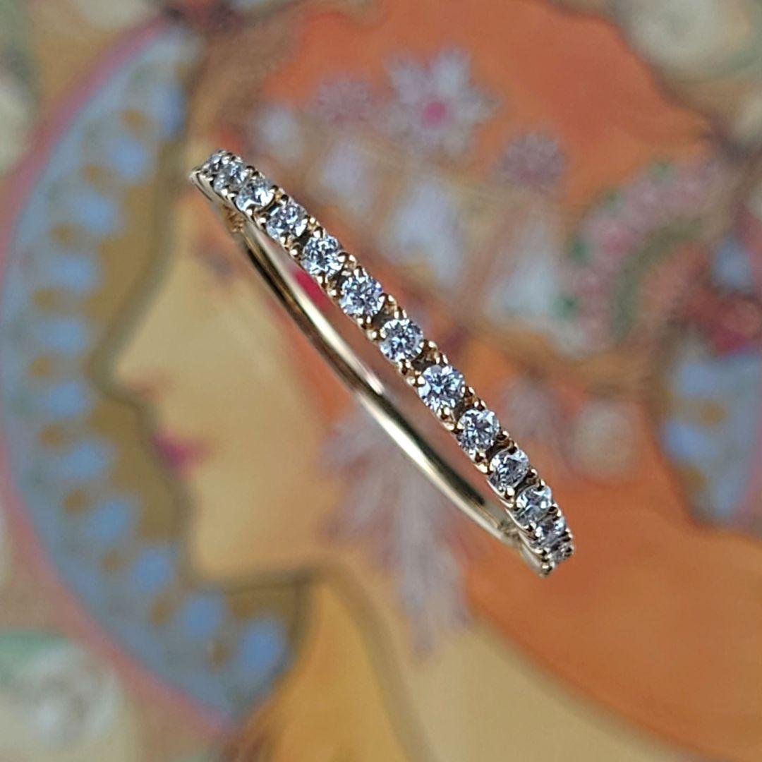 ヴァンドーム K18ダイヤモンドリング　18金　ダイヤ　ハーフエタリティリング