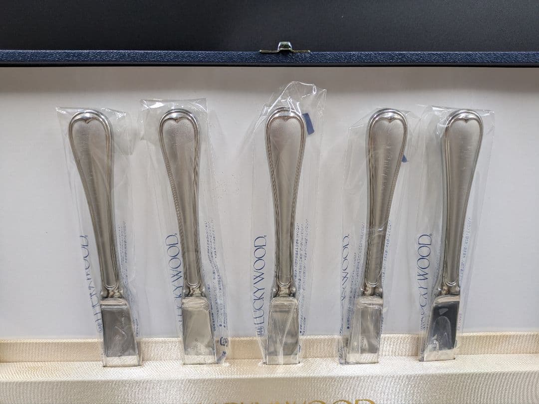 A【未使用品】LUCKY WOOD カトラリーセット 25本セット ステンレス