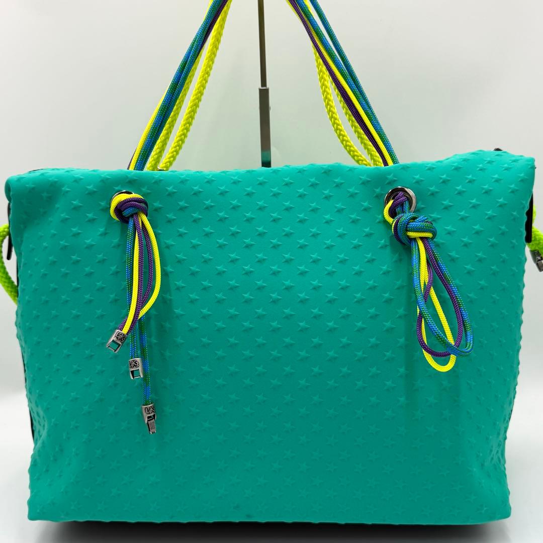 【美品】L4K3 ボストンバッグ クイーンレーク ネオプレン 2way グリーン