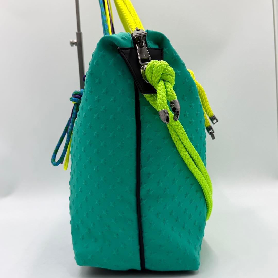 【美品】L4K3 ボストンバッグ クイーンレーク ネオプレン 2way グリーン