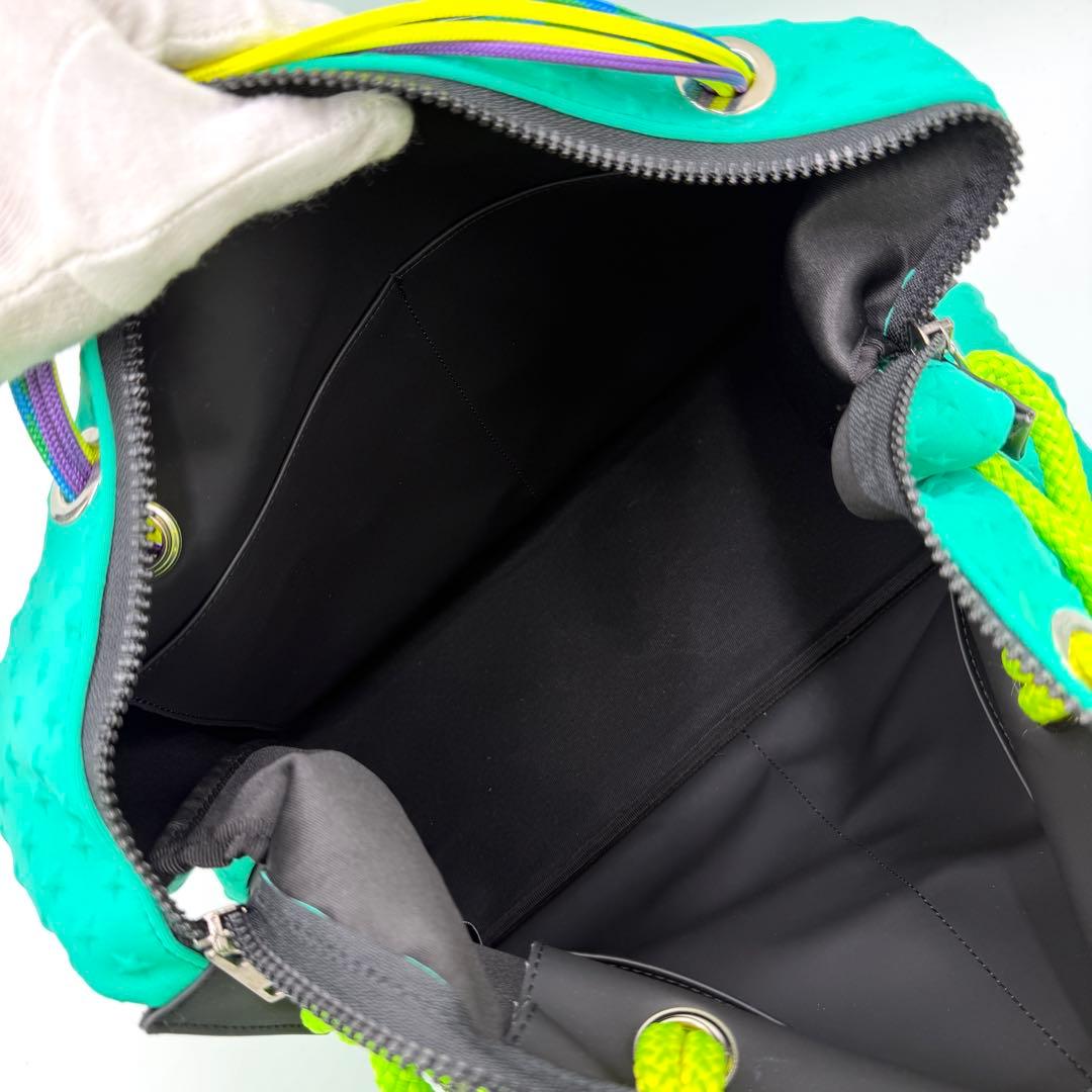 【美品】L4K3 ボストンバッグ クイーンレーク ネオプレン 2way グリーン