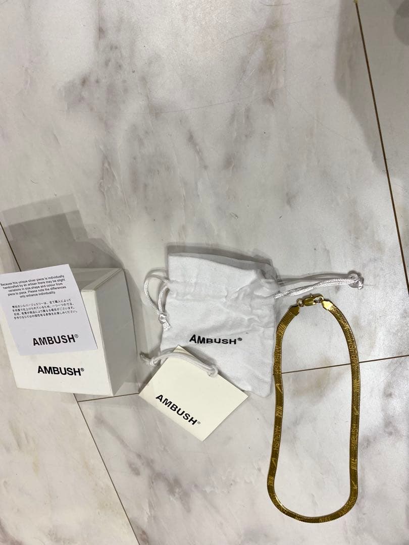 極美品 NIKE×AMBUSHコラボ ヘリンボーンチェーンネックレス