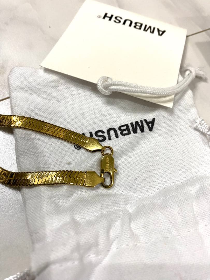極美品 NIKE×AMBUSHコラボ ヘリンボーンチェーンネックレス