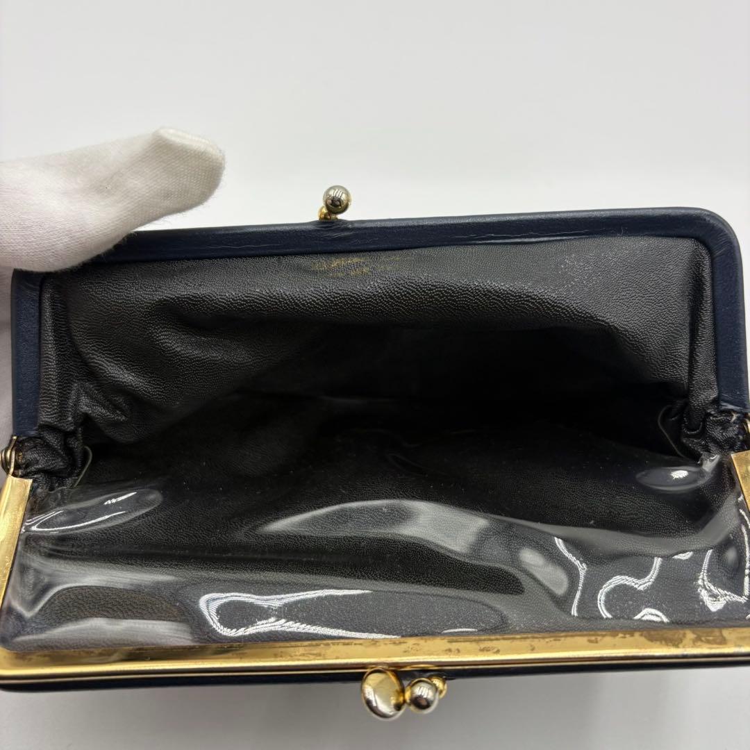 ✨極美品✨クリスチャンディオール　ポーチ　がま口　トロッター　小物入れ　ネイビー