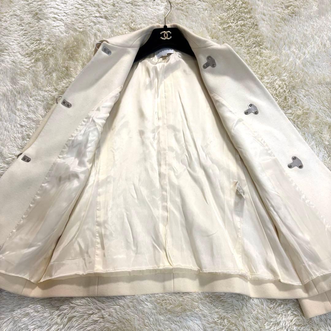 CELINE セリーヌ　カシミヤ混 ダッフルコート　トリオンフ オフホワイト