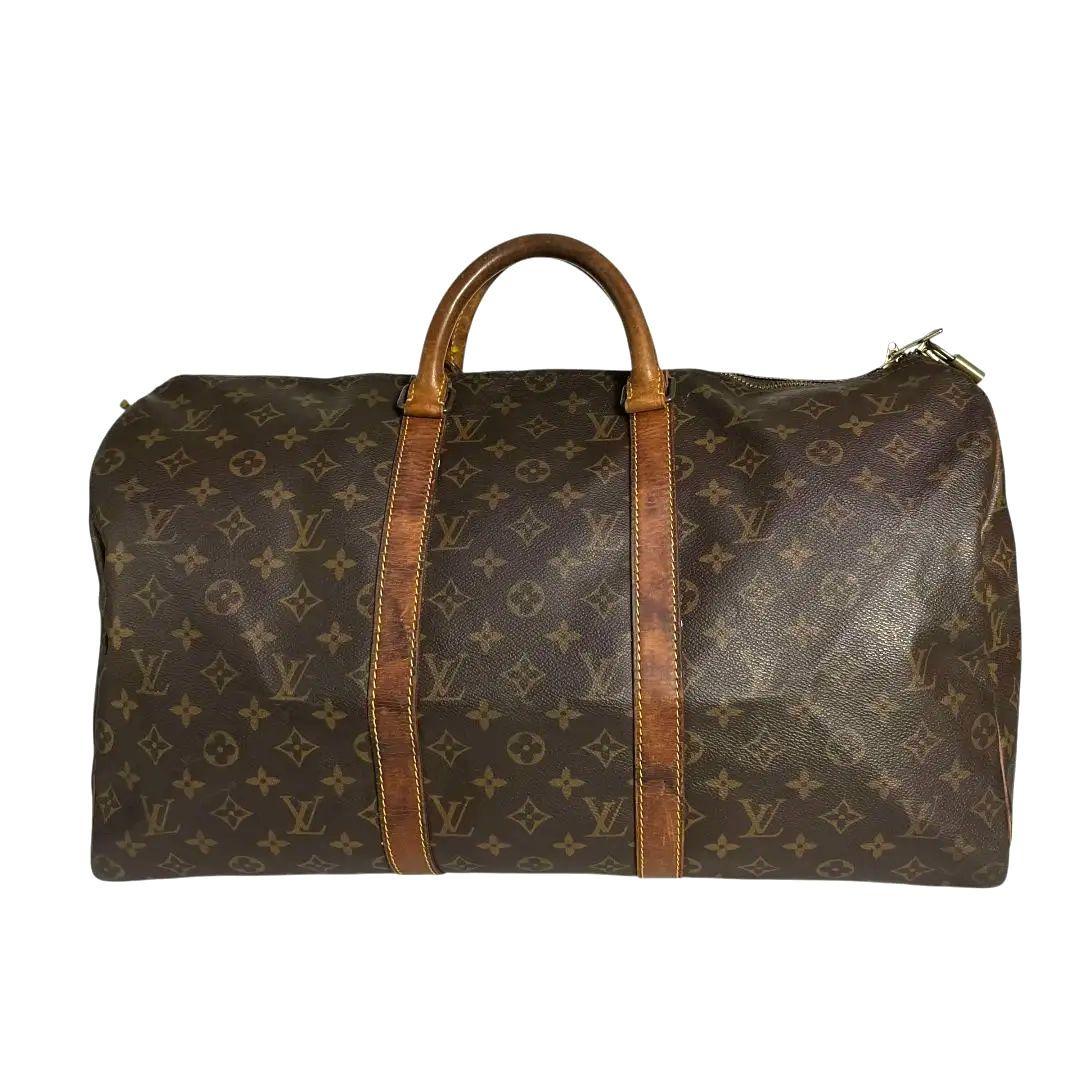 【正規品】ルイヴィトン　モノグラム　キーポル50　ボストンバッグ　旅行かばん 茶