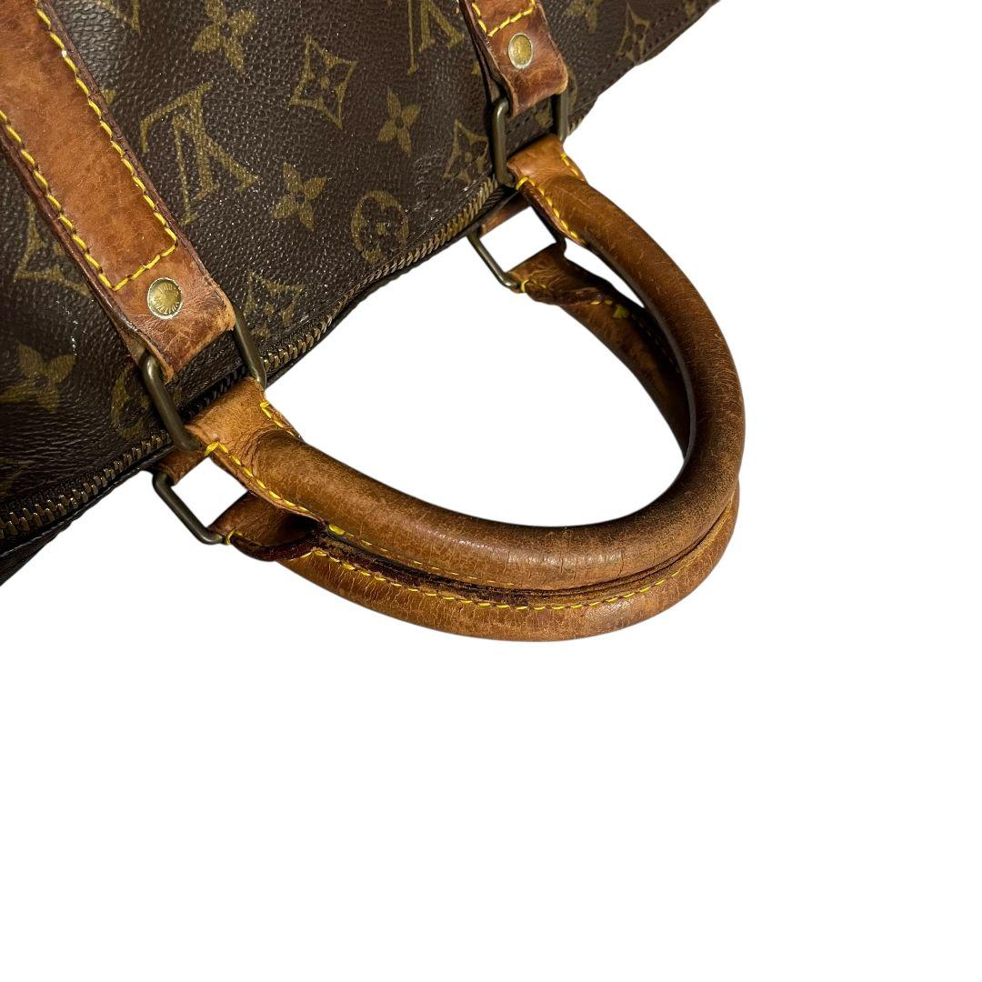 【正規品】ルイヴィトン　モノグラム　キーポル50　ボストンバッグ　旅行かばん 茶